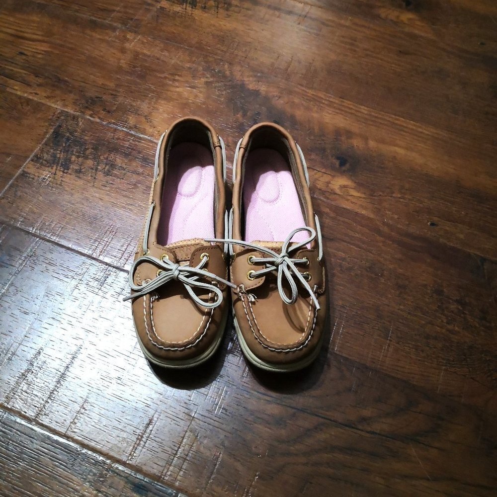 Sperry Top Sider Angelfish Boat Shoes - Tan Size 5.5